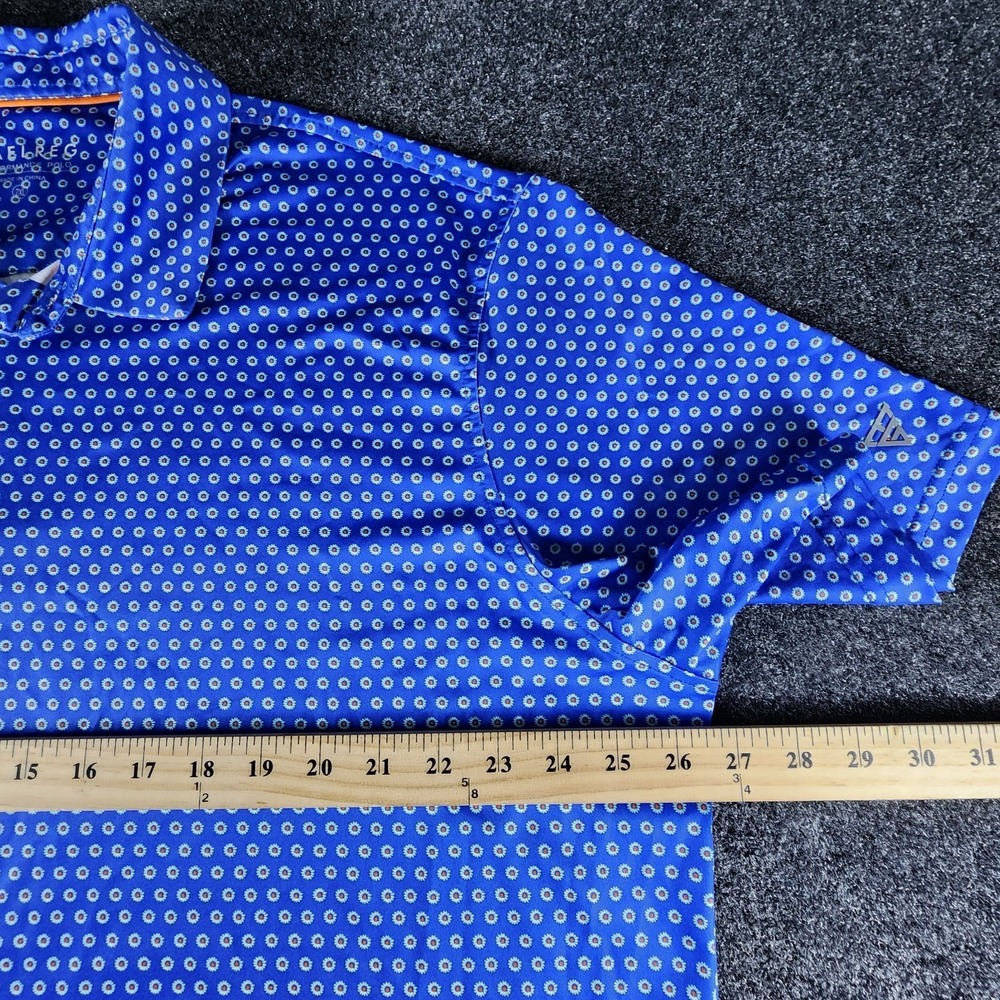 Maelreg Performance Golf Polo Shirt Floral Geometric Stretch Men's Size 2XL - Picture 7 of 8